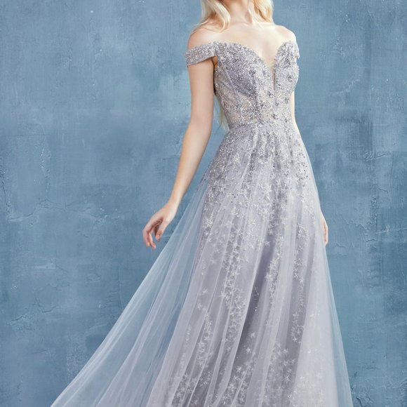 Sweetheart Neck Off Shoulder Prom Dress ALA0870 - Picture 2 of 5